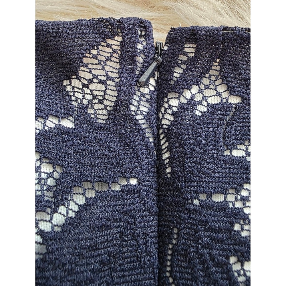 ASOS Navy Blue Lace Midi Dress Sleeveless Women's Size 12 - Picture 10 of 13